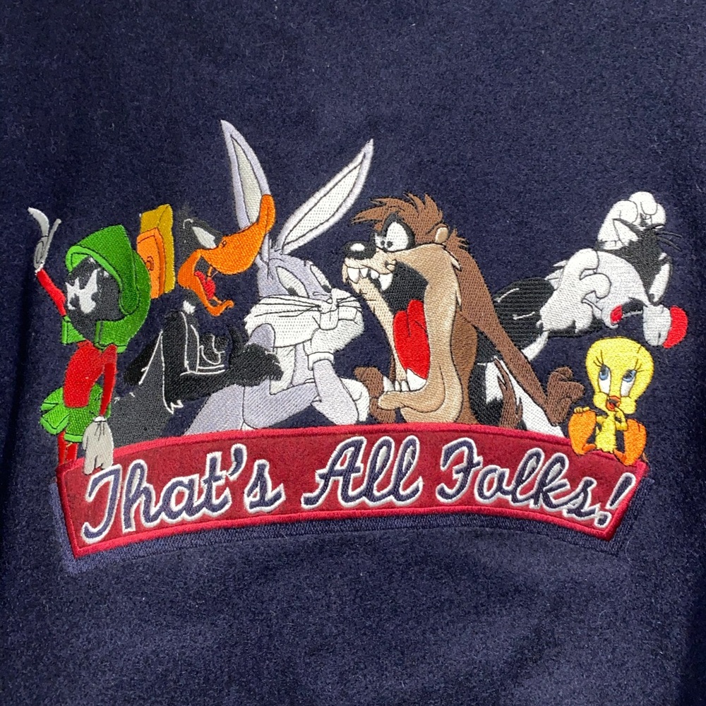 1995 “That’s All Folks!” NEVER WORN VINTAGE JACKET - Picture 10 of 14